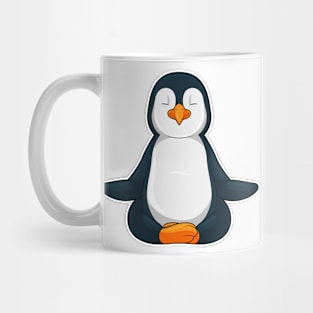 Penguin at Yoga Fitness in Sitting Mug